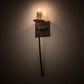 Meyda Lighting Bechar 6" Rusty Nail Wall Sconce With Ivory Faux Candlelight
