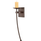 Meyda Lighting Bechar 6" Rusty Nail Wall Sconce With Ivory Faux Candlelight