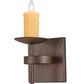 Meyda Lighting Bechar 6" Rusty Nail Wall Sconce With Ivory Faux Candlelight