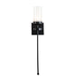Meyda Lighting Bechar 6" Solar Black Wall Sconce With Clear Shade Glass