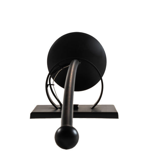 Meyda Lighting Bechar 6" Solar Black Wall Sconce With Clear Shade Glass