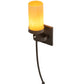 Meyda Lighting Bechar 6" Timeless Bronze Wall Sconce With Amber Tawnyrock Idalight Shade