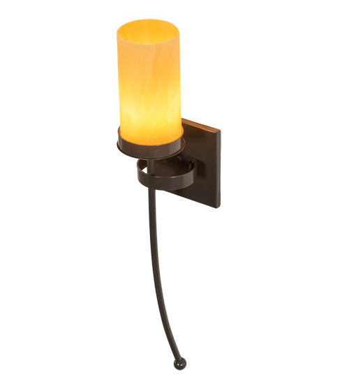 Meyda Lighting Bechar 6" Timeless Bronze Wall Sconce With Amber Tawnyrock Idalight Shade