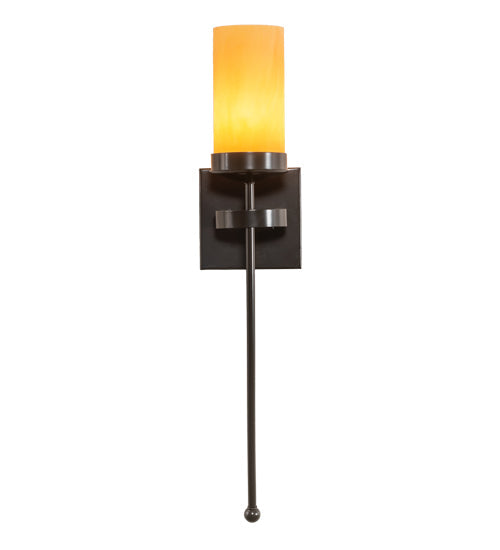Meyda Lighting Bechar 6" Timeless Bronze Wall Sconce With Amber Tawnyrock Idalight Shade