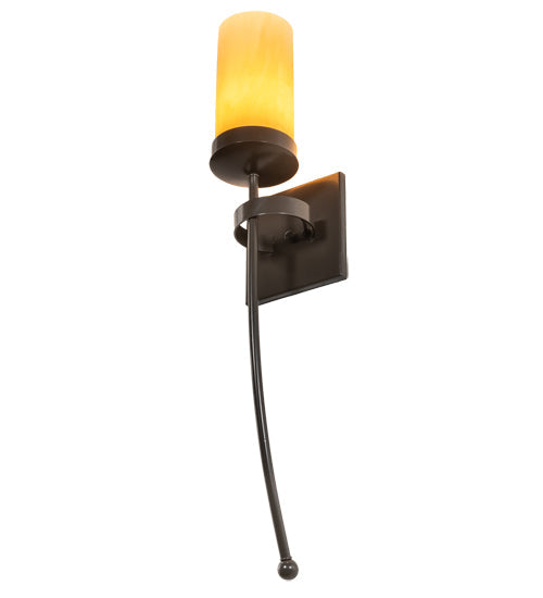 Meyda Lighting Bechar 6" Timeless Bronze Wall Sconce With Amber Tawnyrock Idalight Shade