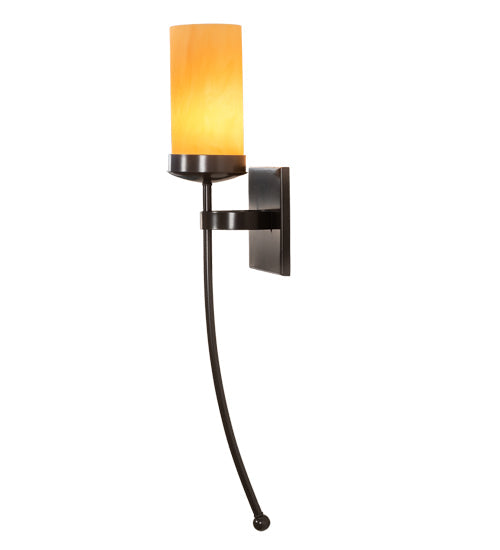 Meyda Lighting Bechar 6" Timeless Bronze Wall Sconce With Amber Tawnyrock Idalight Shade