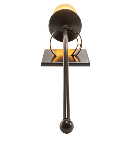 Meyda Lighting Bechar 6" Timeless Bronze Wall Sconce With Amber Tawnyrock Idalight Shade