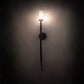 Meyda Lighting Bechar 6" Wrought Iron Wall Sconce With Clear Frosted Shade Glass