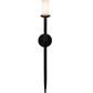 Meyda Lighting Bechar 6" Wrought Iron Wall Sconce With Clear Frosted Shade Glass