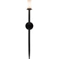 Meyda Lighting Bechar 6" Wrought Iron Wall Sconce With Clear Frosted Shade Glass