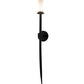 Meyda Lighting Bechar 6" Wrought Iron Wall Sconce With Clear Frosted Shade Glass