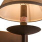 Meyda Lighting Bechar 7" Antique Rust Wall Sconce With White Natural Linen Textrene Shade