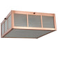 Meyda Lighting Beck 18" LED Natural Copper Flush Mount Light With Frosted Clear Shade Glass