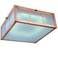 Meyda Lighting Beck 18" LED Natural Copper Flush Mount Light With Frosted Clear Shade Glass