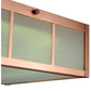 Meyda Lighting Beck 18" LED Natural Copper Flush Mount Light With Frosted Clear Shade Glass