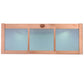 Meyda Lighting Beck 18" LED Natural Copper Flush Mount Light With Frosted Clear Shade Glass