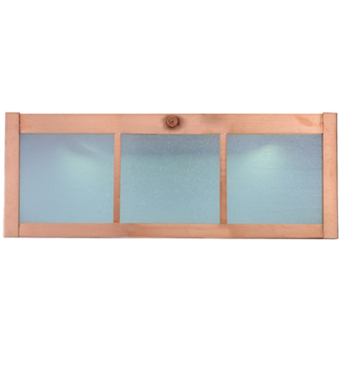 Meyda Lighting Beck 18" LED Natural Copper Flush Mount Light With Frosted Clear Shade Glass