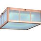 Meyda Lighting Beck 18" LED Natural Copper Flush Mount Light With Frosted Clear Shade Glass