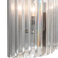 Meyda Lighting Beckam 14" 2-Light Sparkle Silver Wall Sconce With Cystal Shade