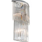 Meyda Lighting Beckam 14" 2-Light Sparkle Silver Wall Sconce With Cystal Shade