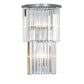 Meyda Lighting Beckam 14" 2-Light Sparkle Silver Wall Sconce With Cystal Shade