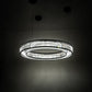 Meyda Lighting Beckam 53" LED Matte Black Pendant Light With Clear Crystal Shade Glass