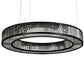 Meyda Lighting Beckam 53" LED Matte Black Pendant Light With Clear Crystal Shade Glass