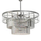 Meyda Lighting Beckam 72" 27-Light Sparkle Silver Chandelier With Statuario Idalight Shade