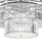 Meyda Lighting Beckam 72" 27-Light Sparkle Silver Chandelier With Statuario Idalight Shade
