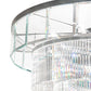 Meyda Lighting Beckam 72" 27-Light Sparkle Silver Chandelier With Statuario Idalight Shade