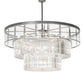 Meyda Lighting Beckam 72" 27-Light Sparkle Silver Chandelier With Statuario Idalight Shade