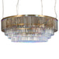 Meyda Lighting Beckam 72" LED Antique Brass Garland Chandelier With Clear Crystal Shade