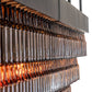 Meyda Lighting Beer 144" 6-Light Textured Black Beer Garden Chandelier With Amber Bottle Shade Glass