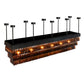Meyda Lighting Beer 144" 6-Light Textured Black Beer Garden Chandelier With Amber Bottle Shade Glass