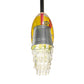 Meyda Lighting Beer 72" 3-Light Galvinized Garden LandShark Surfboard Pendant Light With Clear Landshark Beer Bottles Shade Glass