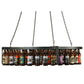Meyda Lighting Beer:30 55" LED Black Steel Pendant Light With Beige and Beer Bottle Shade Glass