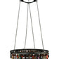 Meyda Lighting Beer:30 55" LED Black Steel Pendant Light With Beige and Beer Bottle Shade Glass