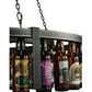 Meyda Lighting Beer:30 55" LED Black Steel Pendant Light With Beige and Beer Bottle Shade Glass