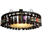 Meyda Lighting Beer:30 55" LED Black Steel Pendant Light With Beige and Beer Bottle Shade Glass