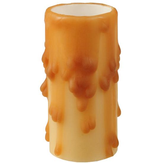 Meyda Lighting Beeswax 2" Amber Flat Top Candle Cover Shade