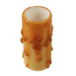 Meyda Lighting Beeswax 2" Amber Flat Top Candle Cover Shade
