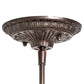 Meyda Lighting Begonia 244861 8" Mahogany Bronze Mini Pendant Light With Multi-Colored Stained Shade Glass
