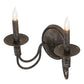 Meyda Lighting Bell 14" 2-Light Smoke Wall Sconce