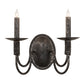 Meyda Lighting Bell 14" 2-Light Smoke Wall Sconce