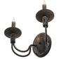 Meyda Lighting Bell 14" 2-Light Smoke Wall Sconce