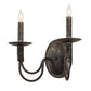 Meyda Lighting Bell 14" 2-Light Smoke Wall Sconce