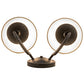 Meyda Lighting Bell 16" 2-Light Smoke Wall Sconce With Off White Textrene Shade