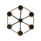 Meyda Lighting Bell 30" 6-Light Cimarron Bronze Chandelier With Beige Parchment Shade
