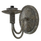 Meyda Lighting Bell 5" Ash Wall Sconce With Frosted White Shade Glass