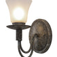 Meyda Lighting Bell 5" Ash Wall Sconce With Frosted White Shade Glass